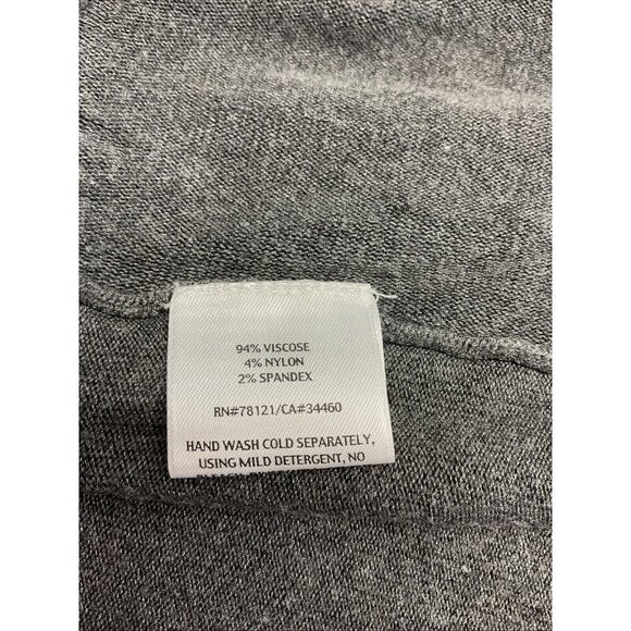 Eileen Fisher Duster open waterfall Cardigan Long pleated back‎ Gray - Picture 7 of 9